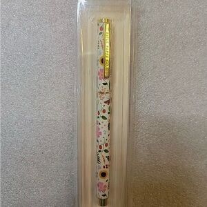 Rifle Paper Co DISCONTINUED Field Flowers Blue Refillable Pen with Gold Accents